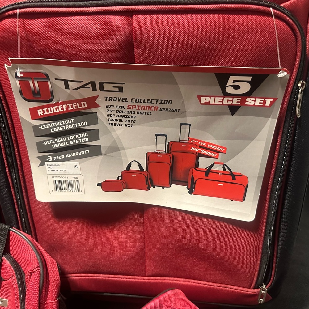 TAG Red Travel Collection 5-Piece Set